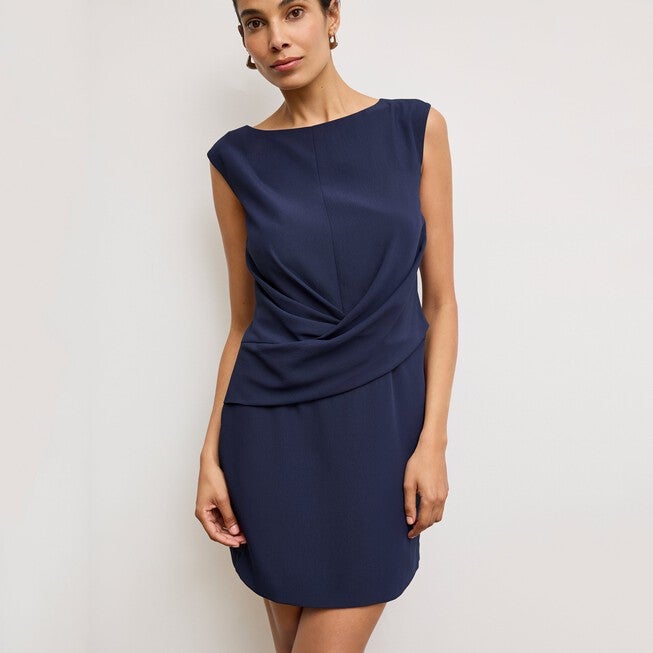Lynda Criss-Cross Dress - Eco Soft Wave, Soft Navy / Navy, alternate image number 2