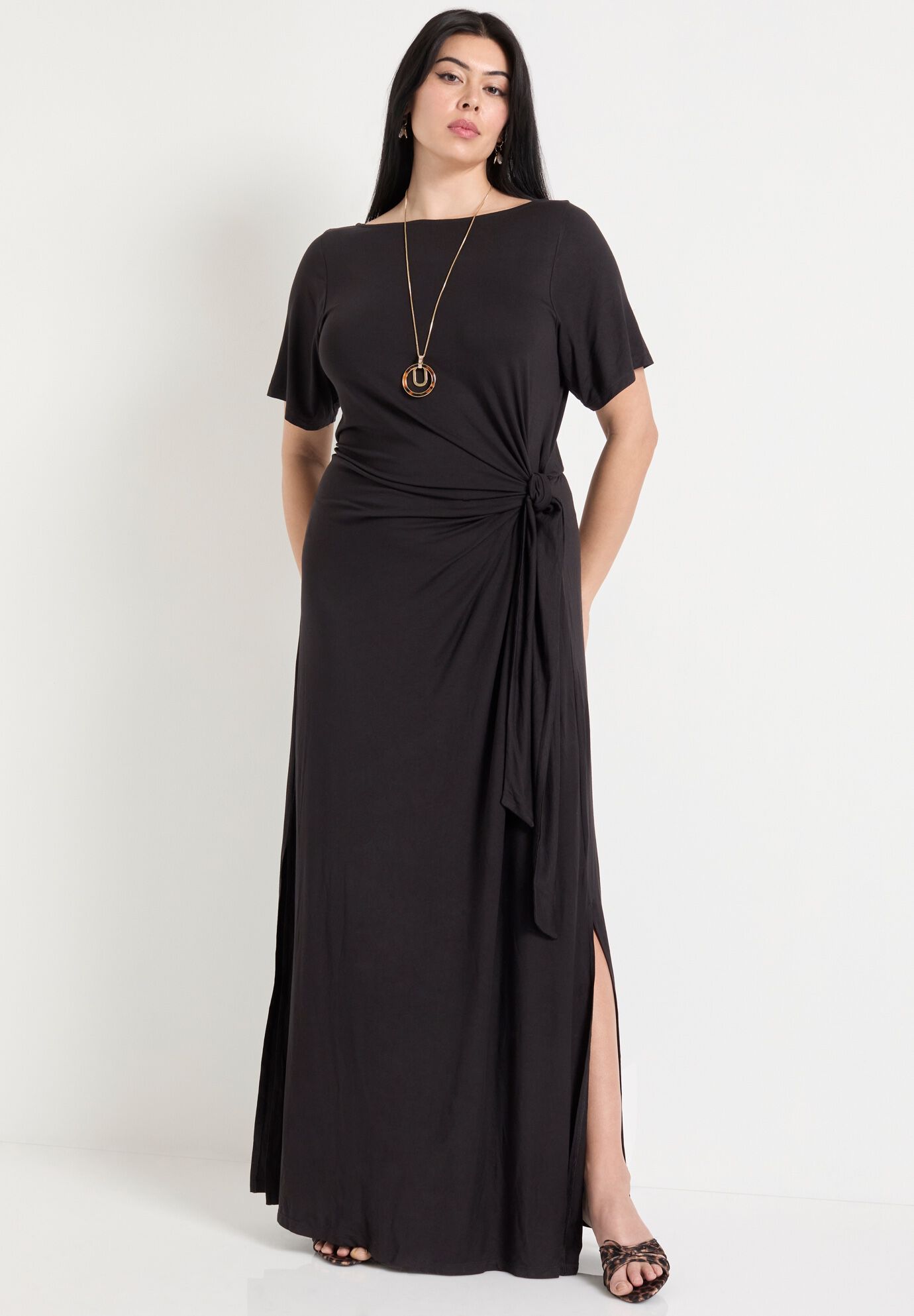 大人女性の High Co & Dia | Dress Detail Ruffle Dramatic Low デザイン