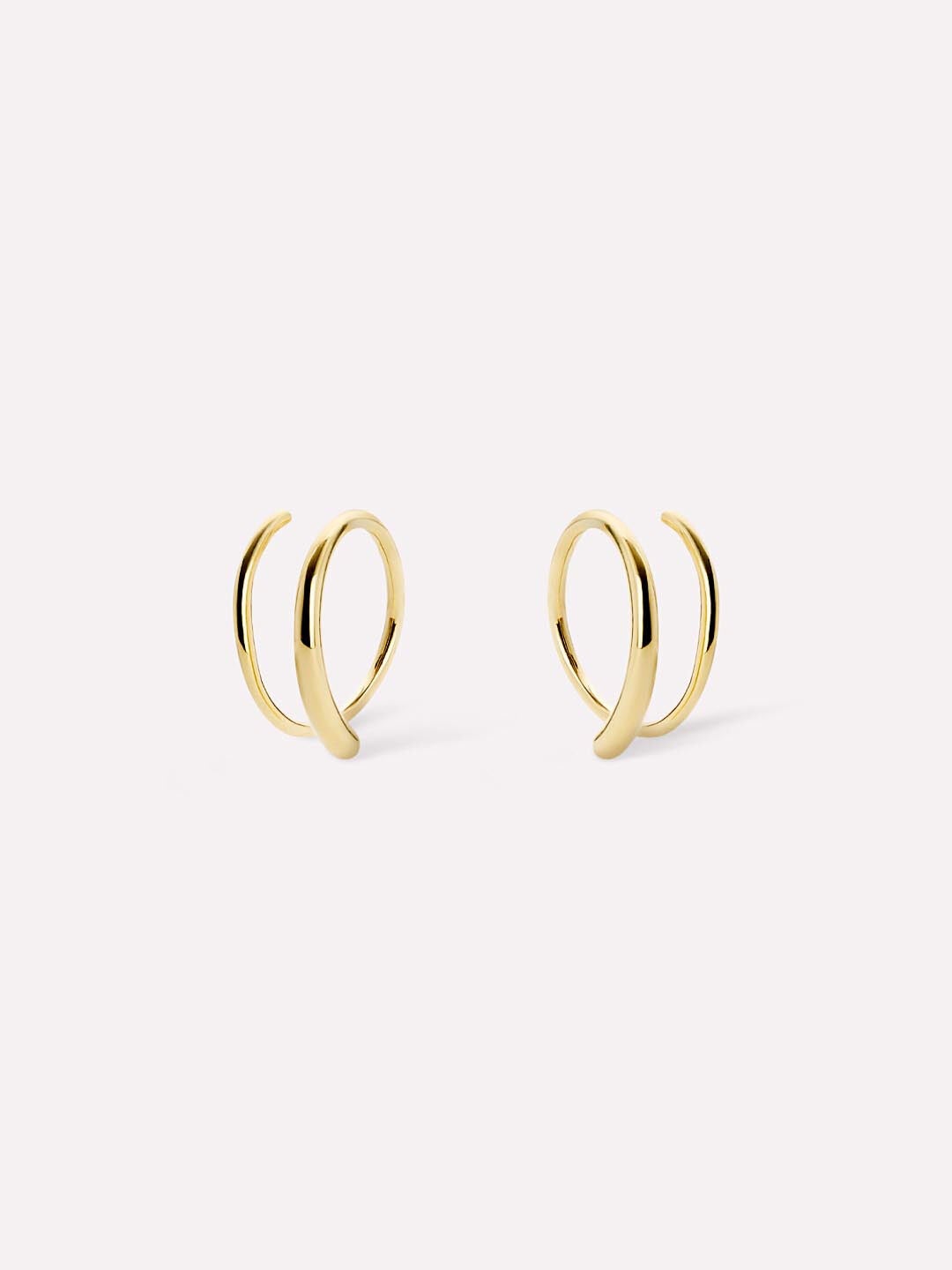 Harley Double Hoop Earrings, GOLD, hi-res image number 0