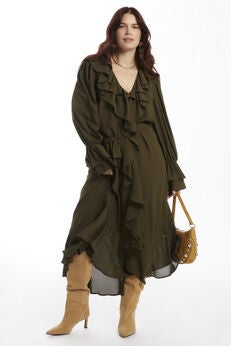 Cascading Ruffle Maxi Dress