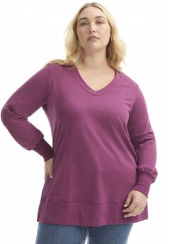 V-Neck French Terry Sweatshirt