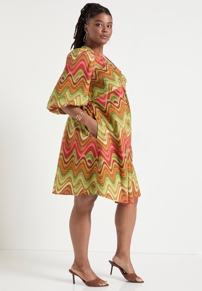 Ring Cut Out Poplin Shirtdress, HEAT WAVES, alternate image number null