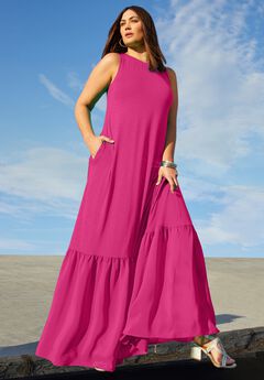Ruffle Hem Maxi Dress