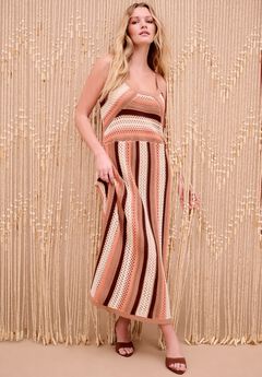 Strap Sweater Midi Dress