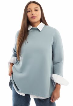 One+Only Mock-Neck Tunic