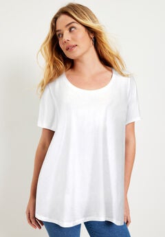Plus Size Casual White Shirt