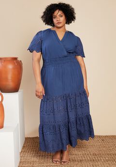 Eyelet Tiered Dress