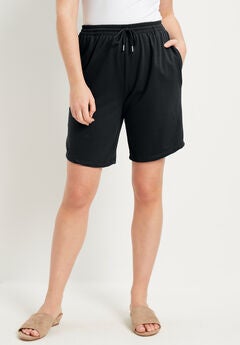 Plus Size Drawstring Shorts Women