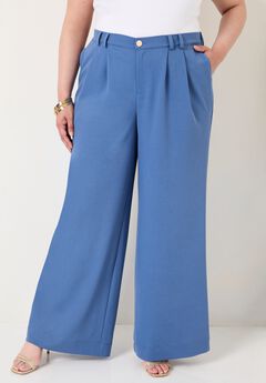 Pleated Wide-Leg Trousers