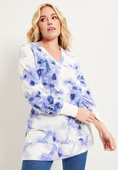 V-Neck French Terry Sweatshirt