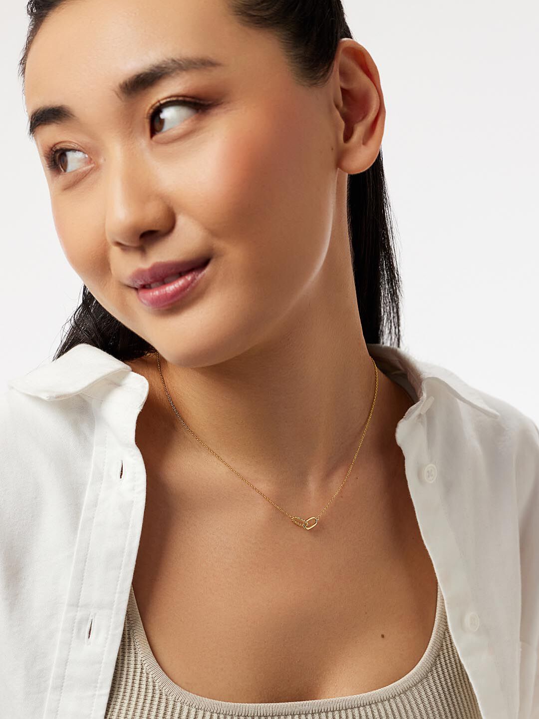 Juniper Gold Pendant Necklace, GOLD, alternate image number 3