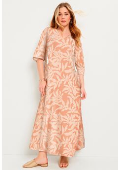 Plus Size Orange Long Dress