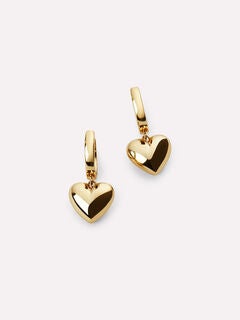 Jessica Puffed Heart Hoops