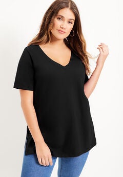 Plus Size V Neck T Shirts For Women