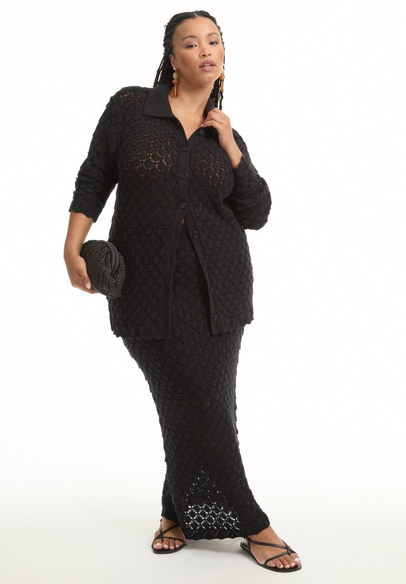 Crochet Button Down Shirt