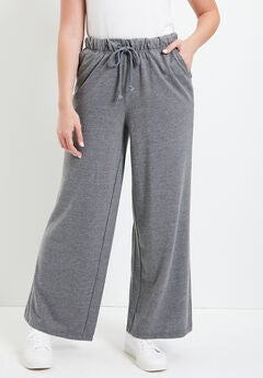 French Terry Wide-Leg Pant