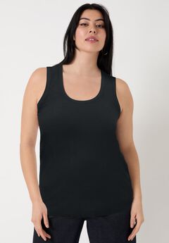 Ribbed Scoopneck Tank Top