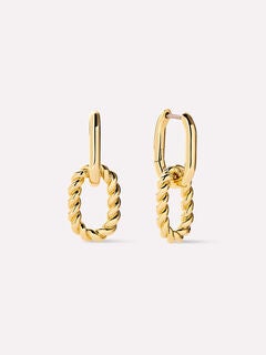 Ash Double Mini Gold Drop Earrings