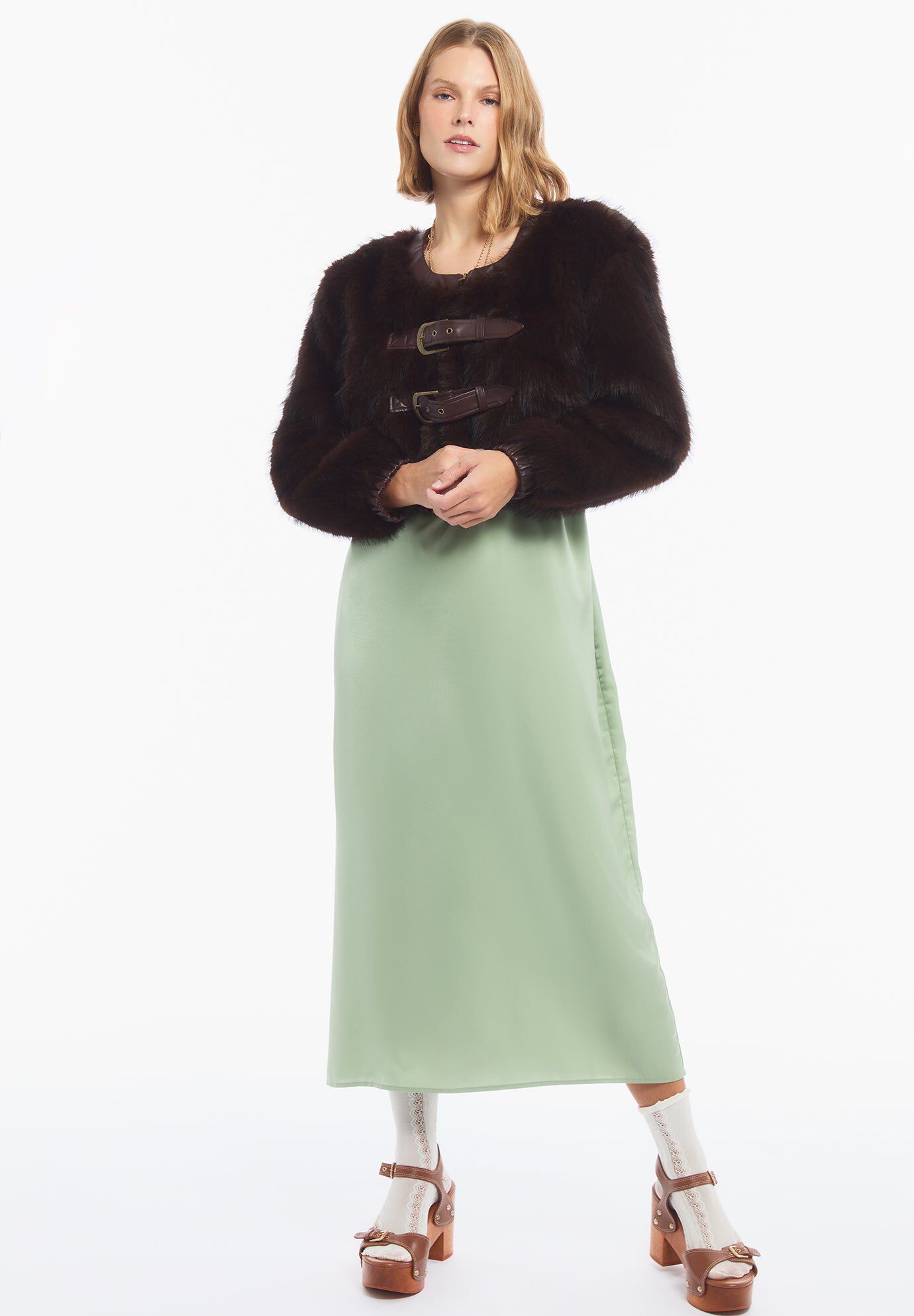 Faux Fur Cropped Jacket