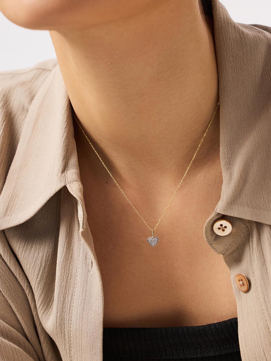 Gold Heart Necklace - Ellery, GOLD, alternate image number 2