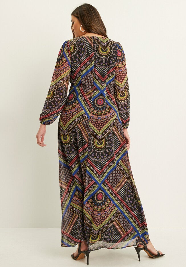 Chiffon Maxi Dress, , on-hover image number null