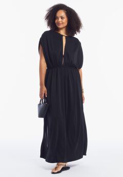 Braid-Trim Maxi Dress