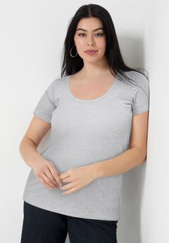 Ribbed Scoopneck Top