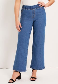 Contour Denim Wide-Leg Jean