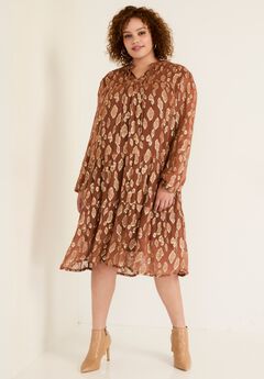 Plus Size Georgette Shift Dresses