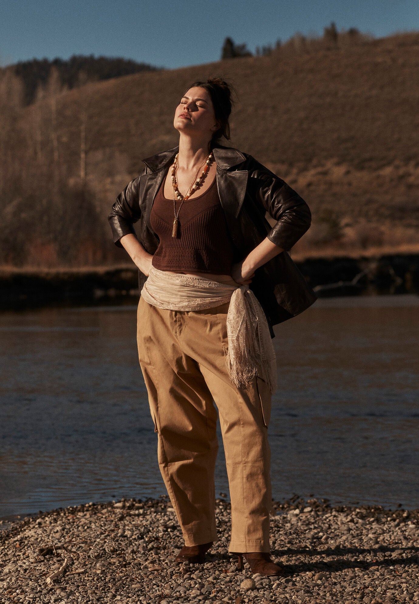 Barrel Leg Cargo Pant, RYE BREAD, alternate image number 4