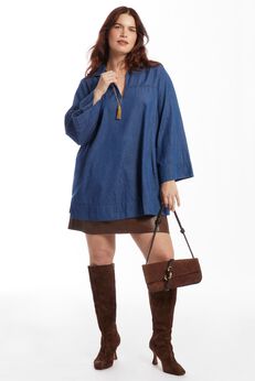 Cotton Denim Blouse