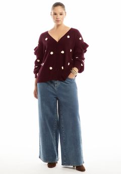 Plus Size Polka Dot Outerwear