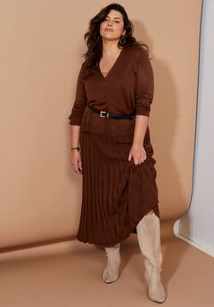 Button-Sleeve Cardigan