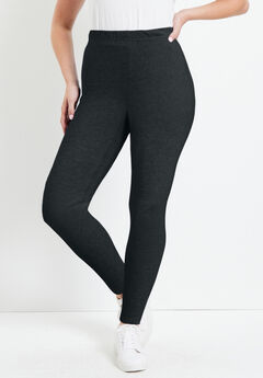 Plus Size Leggings With Elastic Waistband