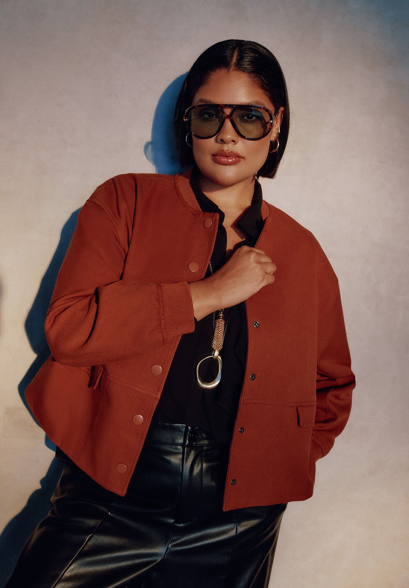 Cropped Bomber Jacket | Dia & Co