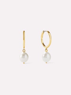 Medium Frida Pearl Hoops