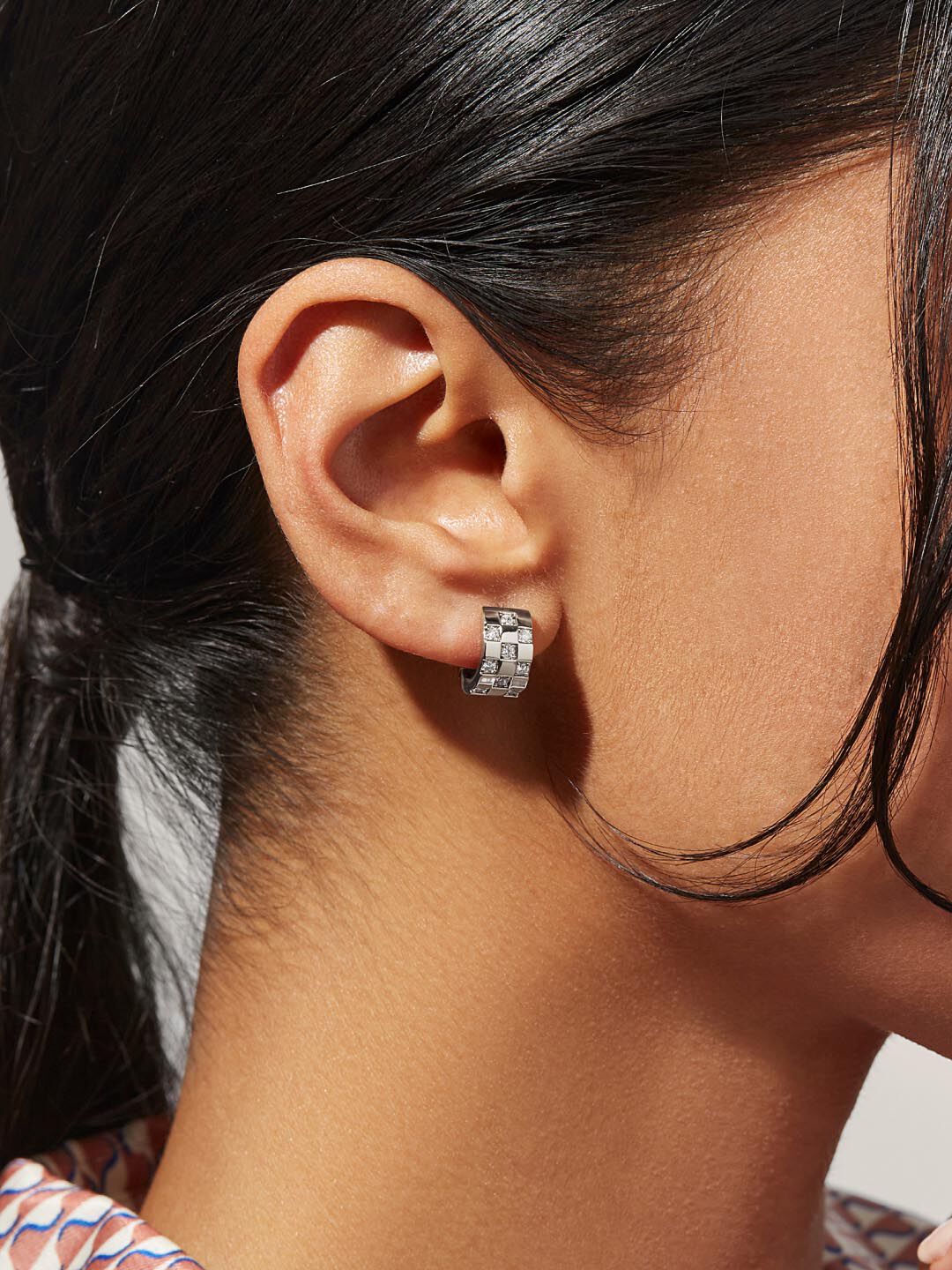 Small Hoop Earrings - Eden, SILVER, alternate image number 3