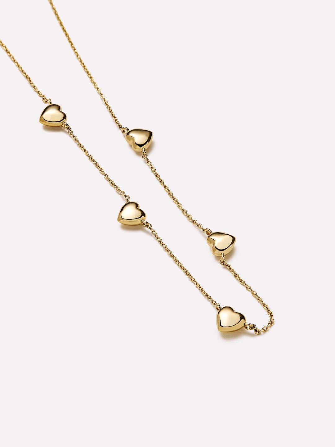 Lev Mini Station Necklace Heart Necklace, GOLD, alternate image number 6