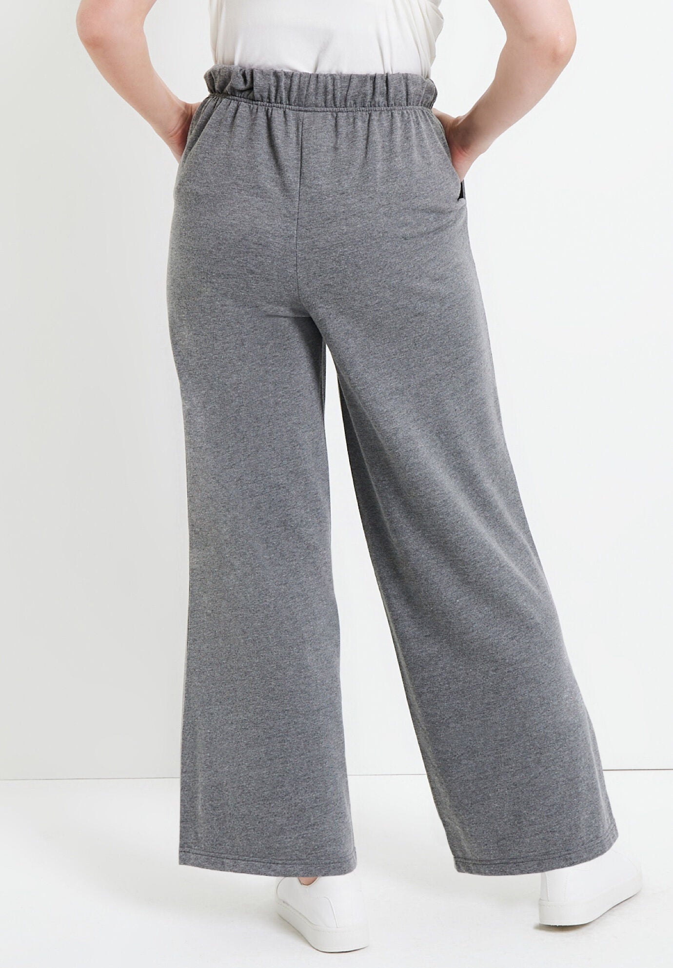 French Terry Wide-Leg Pant | Dia & Co
