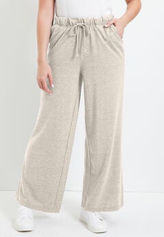 French Terry Wide-Leg Pant