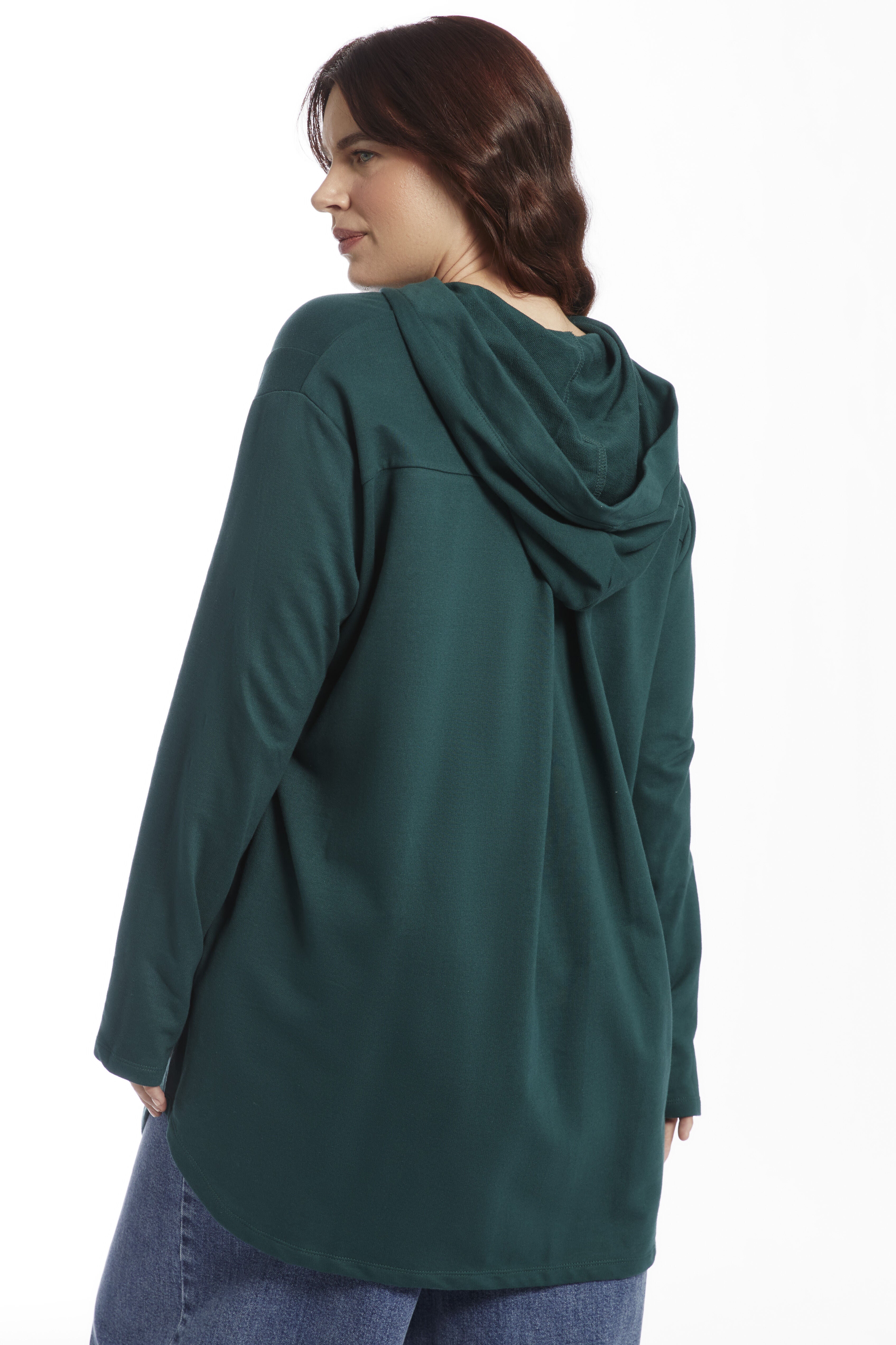 Zip-Up French Terry Hoodie, SEA MOSS, on-hover image number 1