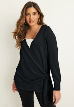 Wrap-Front Cardigan