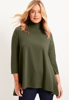 Plus Size Mock Neck Top