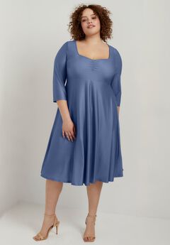 Plus Size Blue Lace Dress