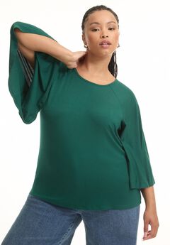 Plus Size Green T Shirt For Women