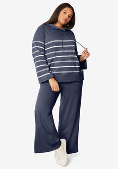 French Terry Wide-Leg Pant
