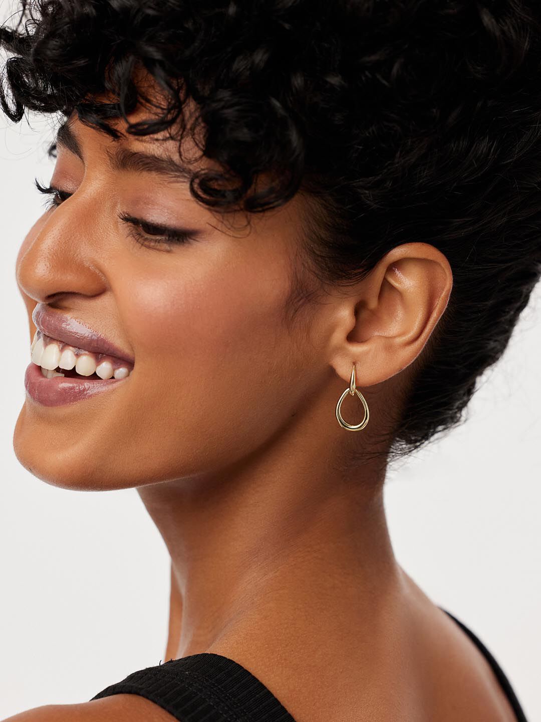 Sage Gold Drop Earrings, GOLD, alternate image number 4