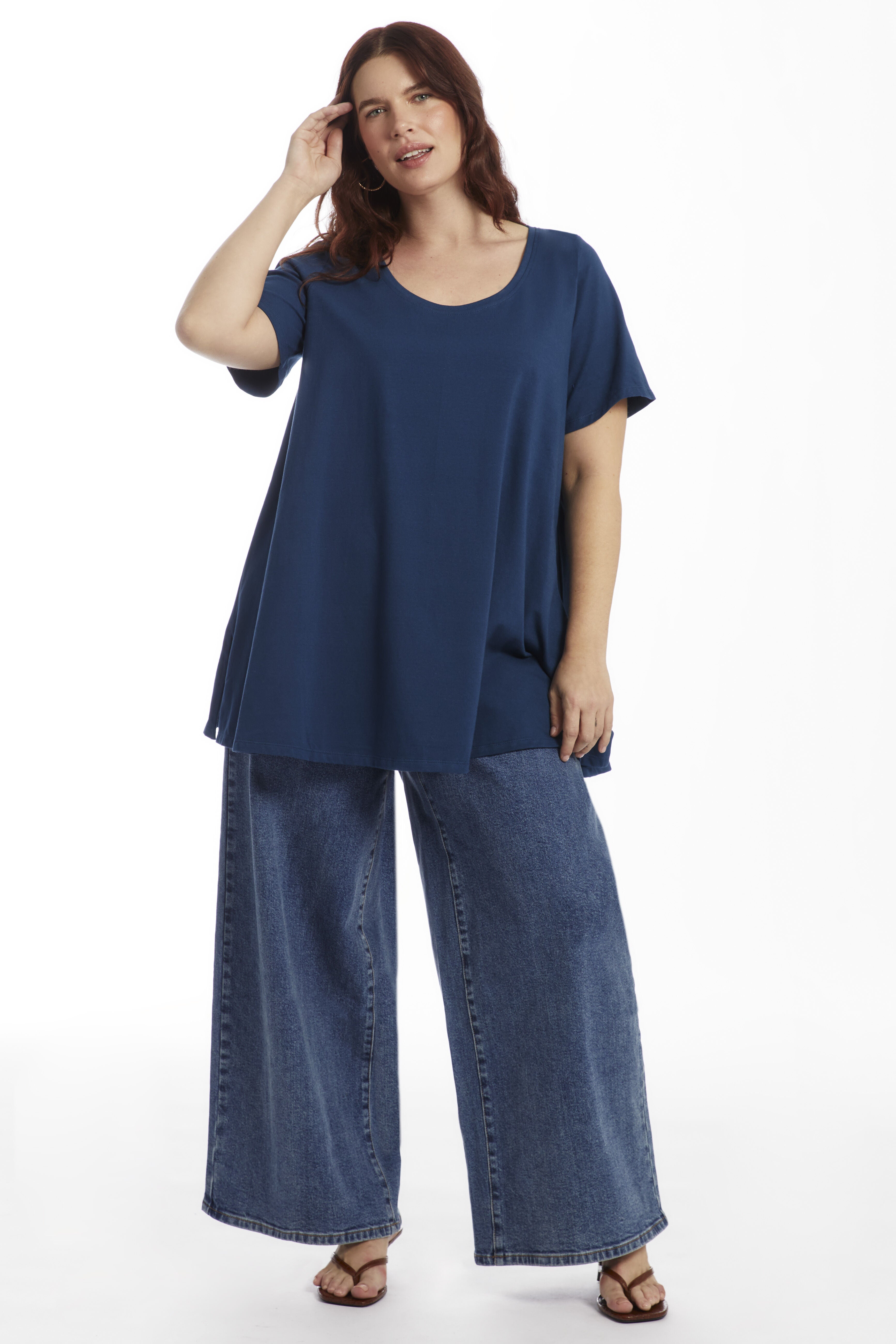 Short-Sleeve Swing One + Only Tunic, TITAN BLUE, hi-res image number 0
