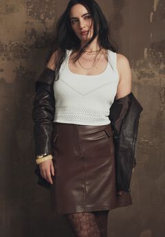 Faux Leather Mini Skirt