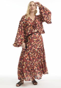 Ruffle Tie-Front Top